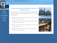 Tablet Screenshot of monarchconstruction.com